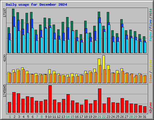 Daily usage for December 2024