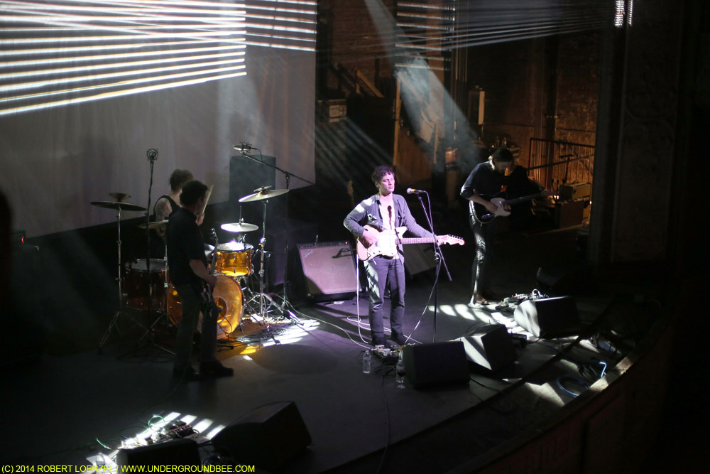 A view from the balcony of Disappears performing at Thalia Hall.