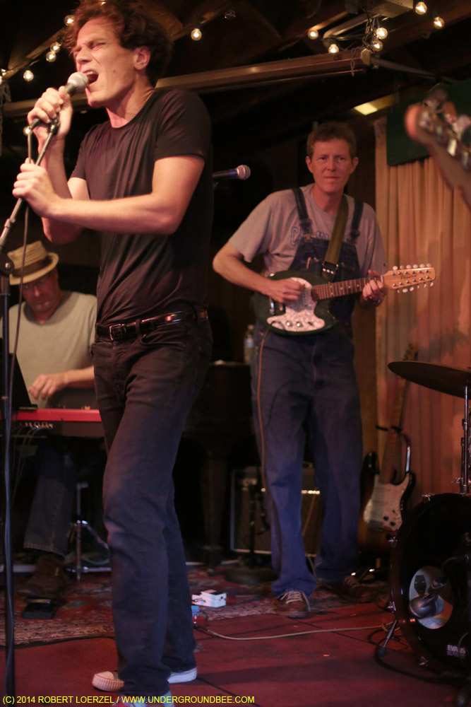 Fulks plays guitar as Michael Shannon sings the Lou Reed album The Blue Mask on July 21, 2014.